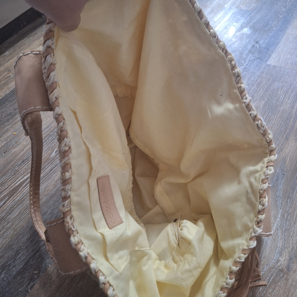 Cocobelle Isabella Natural Raffia & Leather Fringe with Beaded Details Tote Bag - Picture 8 of 12